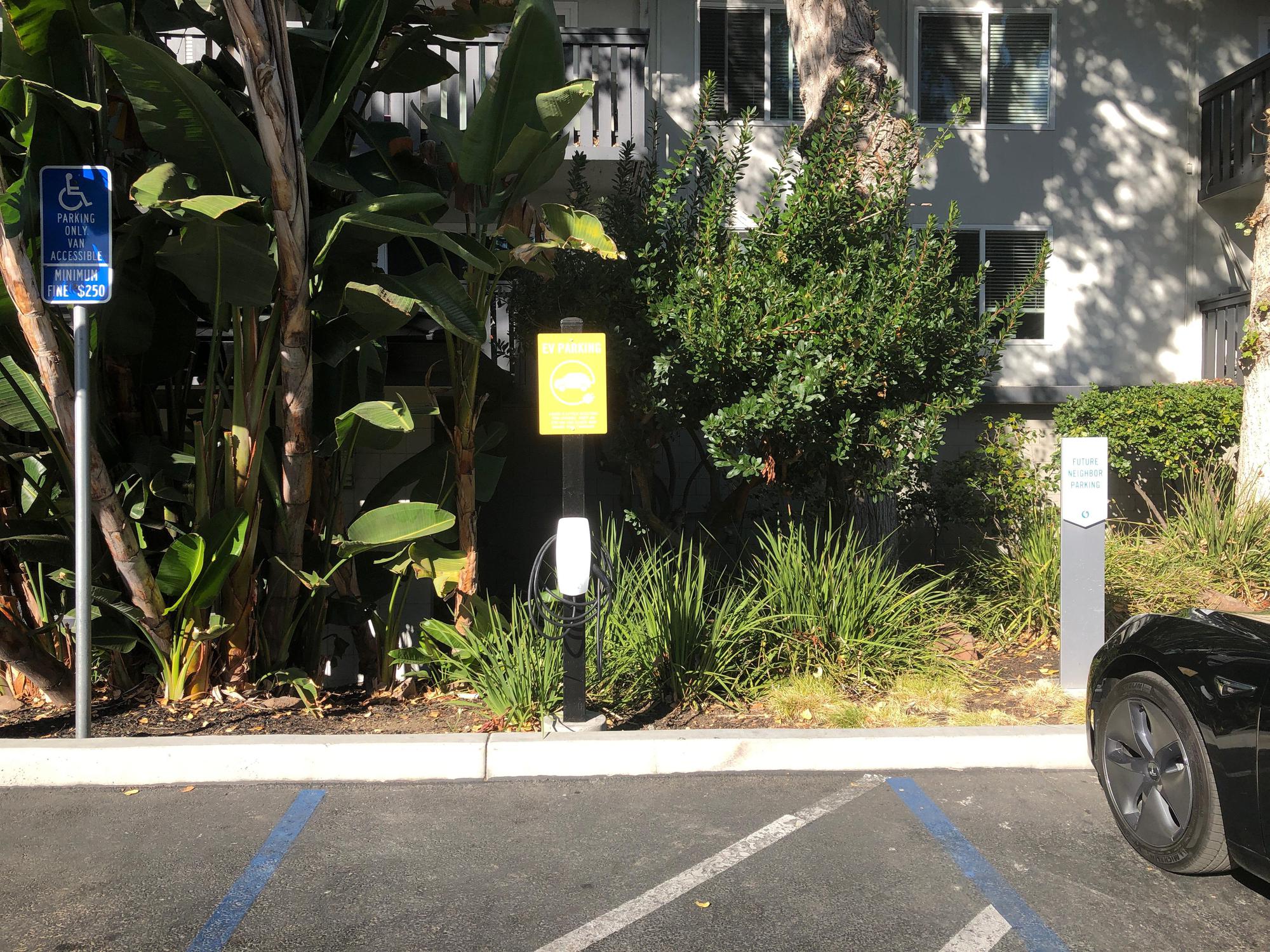 Driftwood Spruce Apartments Future Resident Parking Sunnyvale, CA EV Station