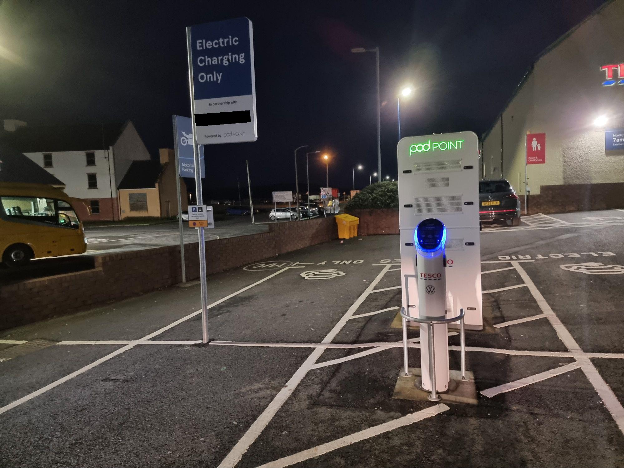 Tesco Stranraer 122 Harbour St, Stranraer DG9 7RA, UK EV Station
