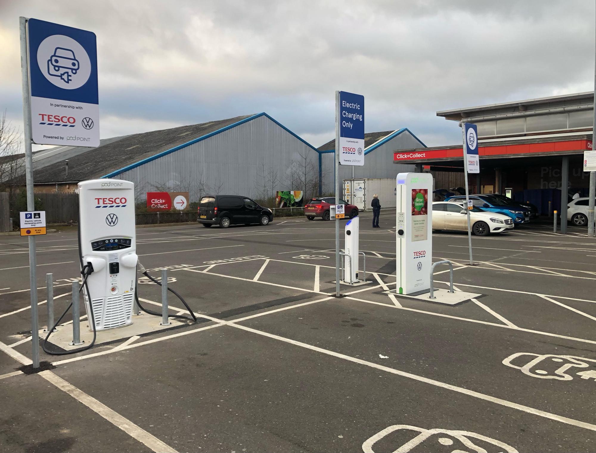Tesco Extra Newmarket Fordham Road, Newmarket CB8 7AH EV Station