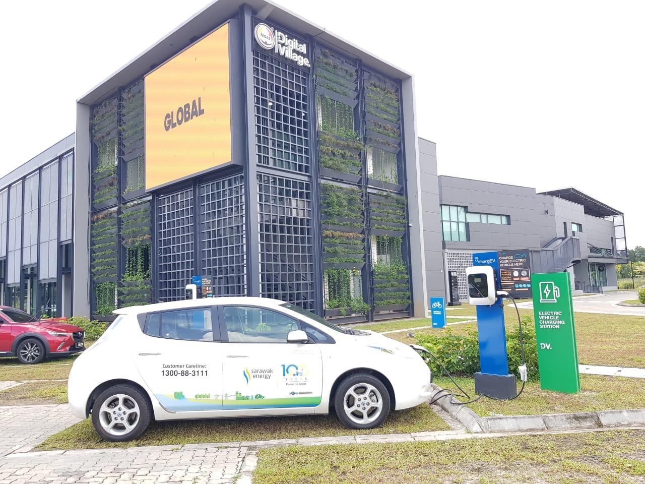chargev-tegas-digital-village-samajaya-kuching-sarawak-ev-station