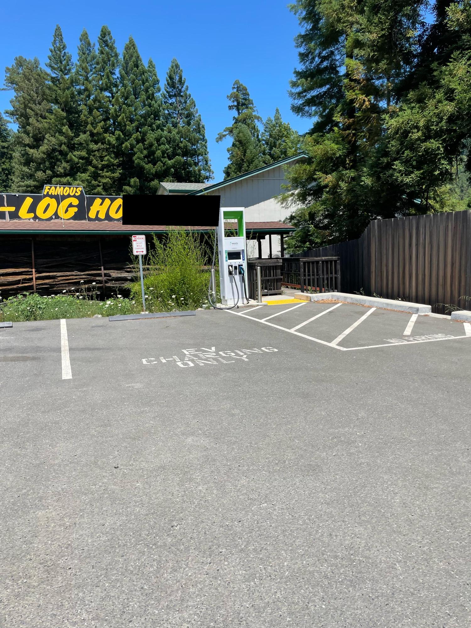One Log House Garberville, CA EV Station
