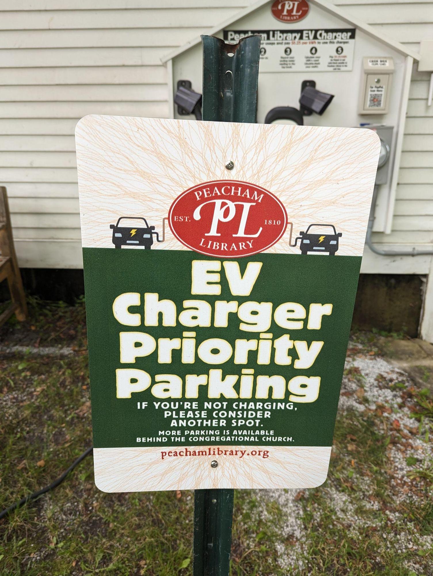 Peacham Library Peacham, VT EV Station