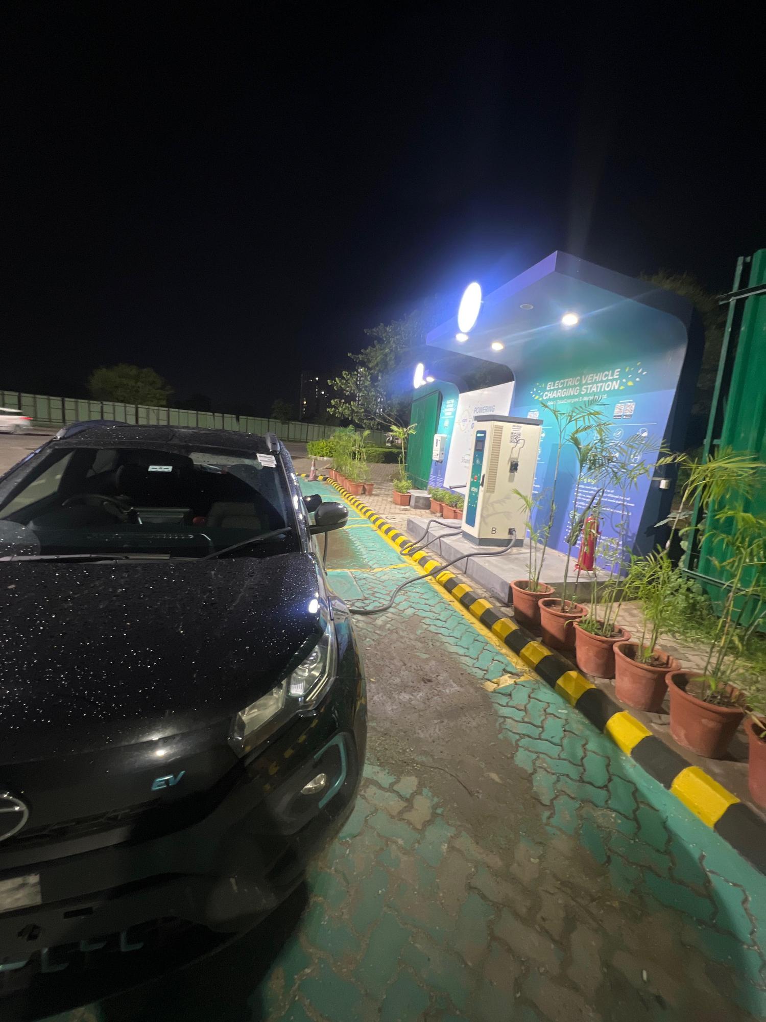 Adani Gas EV charging station Shantigram, GJ EV Station