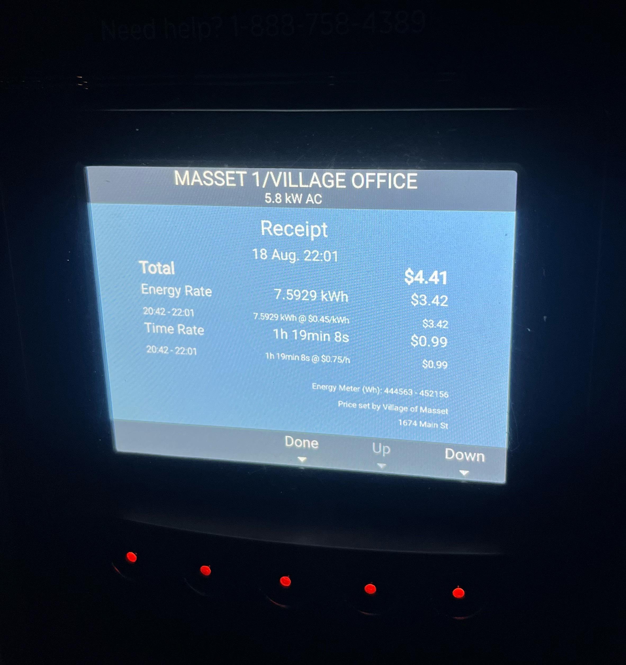 Masset Village Municipal Office Masset, BC EV Station