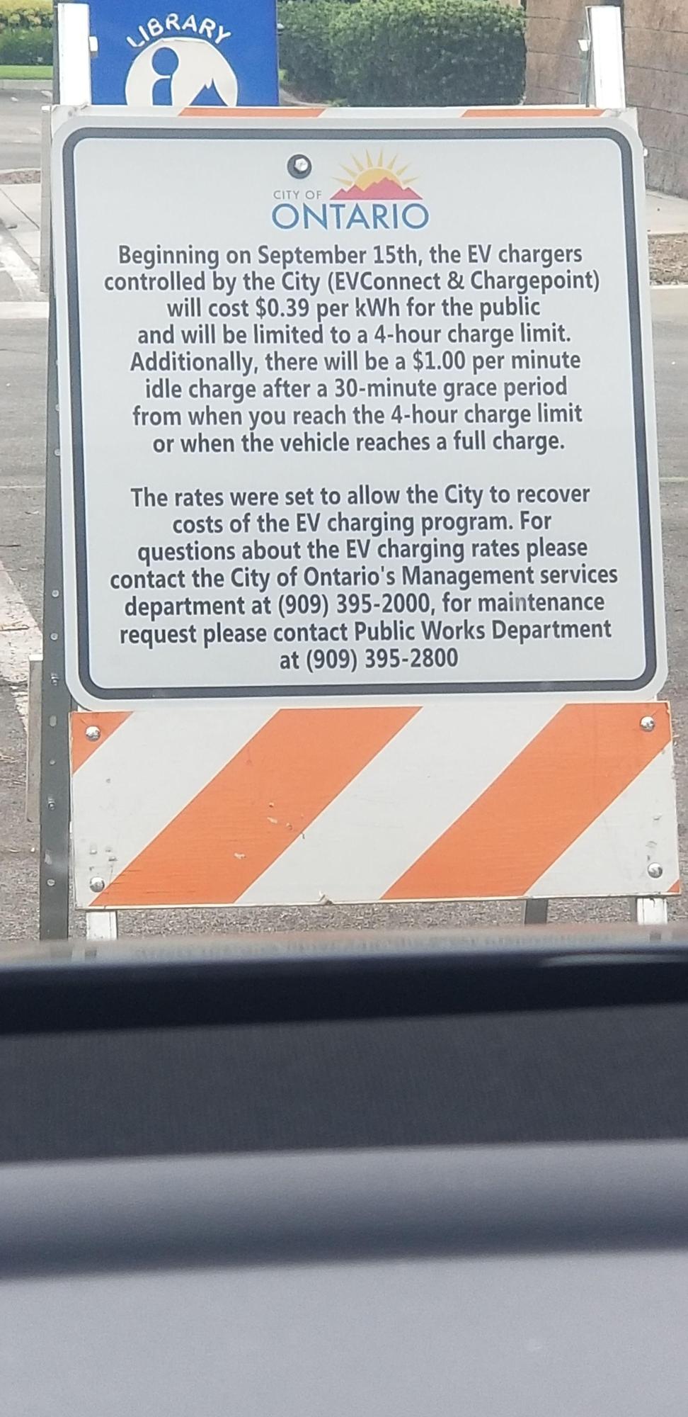 Ovitt Family Library Ontario, CA EV Station