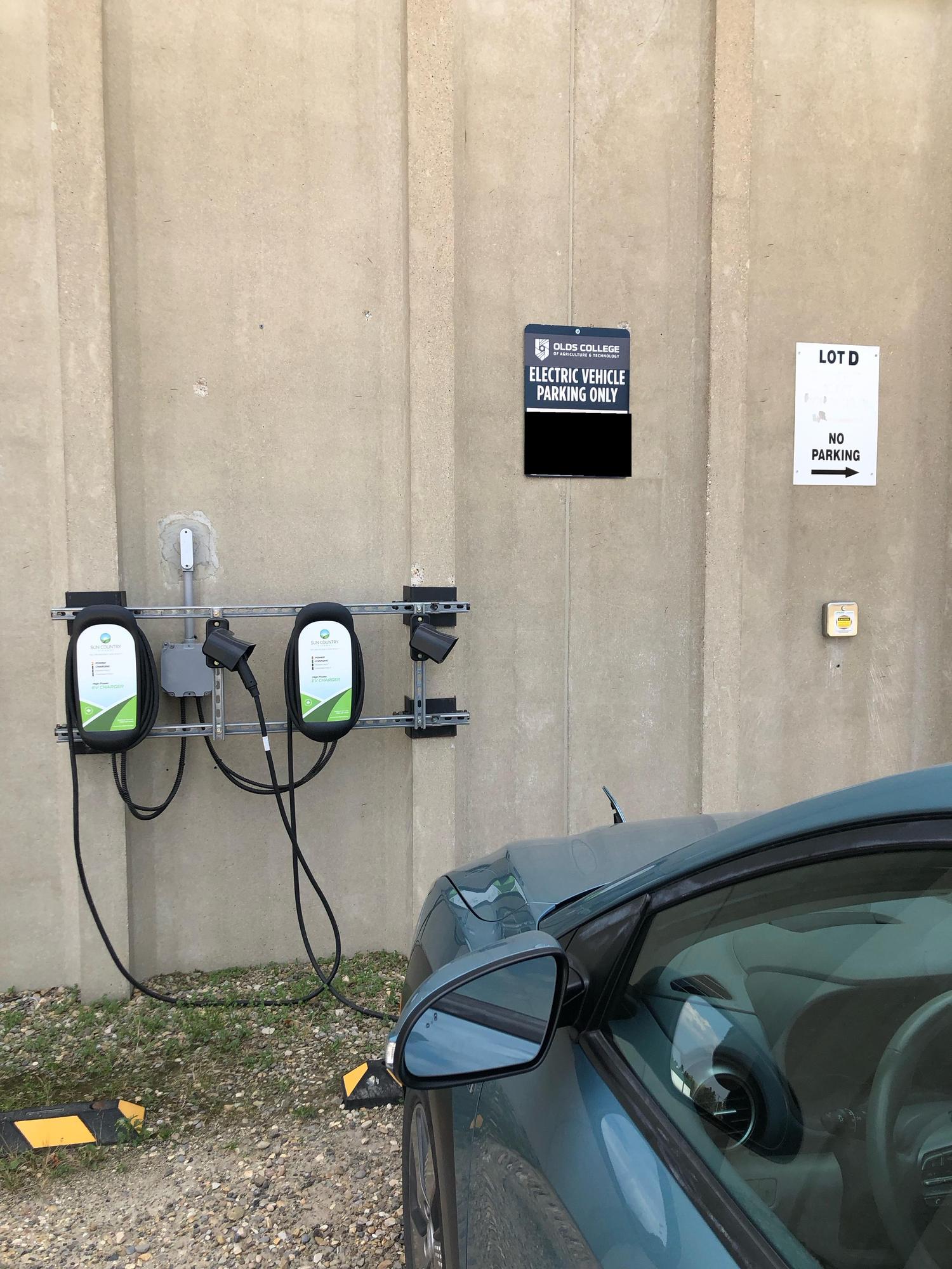 Olds college parking lot d olds ab ev station