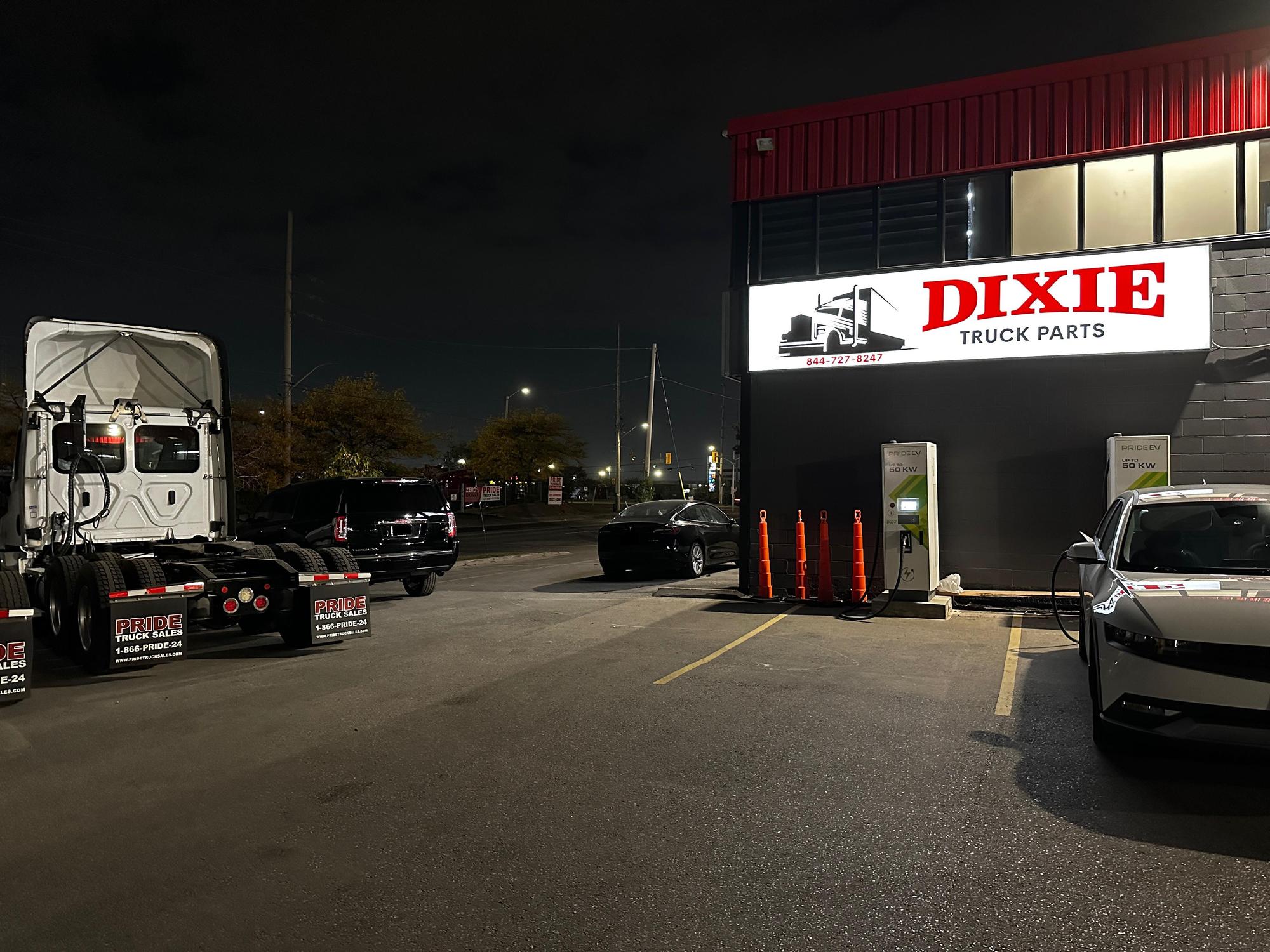 Pride Truck Sales Toronto HWY401 Mississauga, ON EV Station