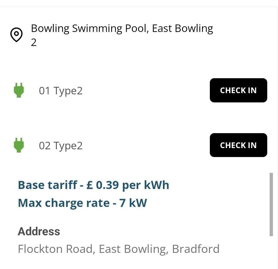 Bowling Swimming Pool Flockton Rd, Bradford , BD4 7RH, UK EV Station