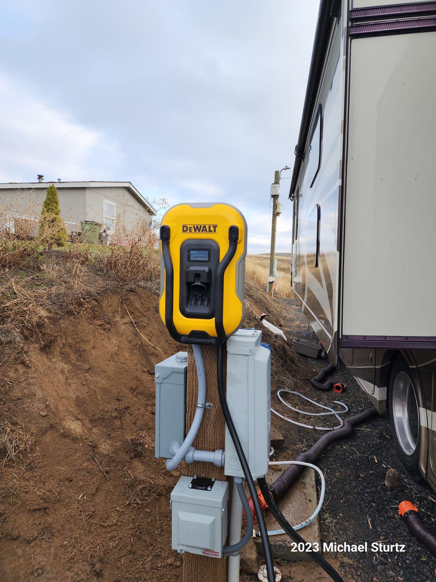 RV Slip, Gravel Parking Level 2 48 Amp Endicott, WA EV Station
