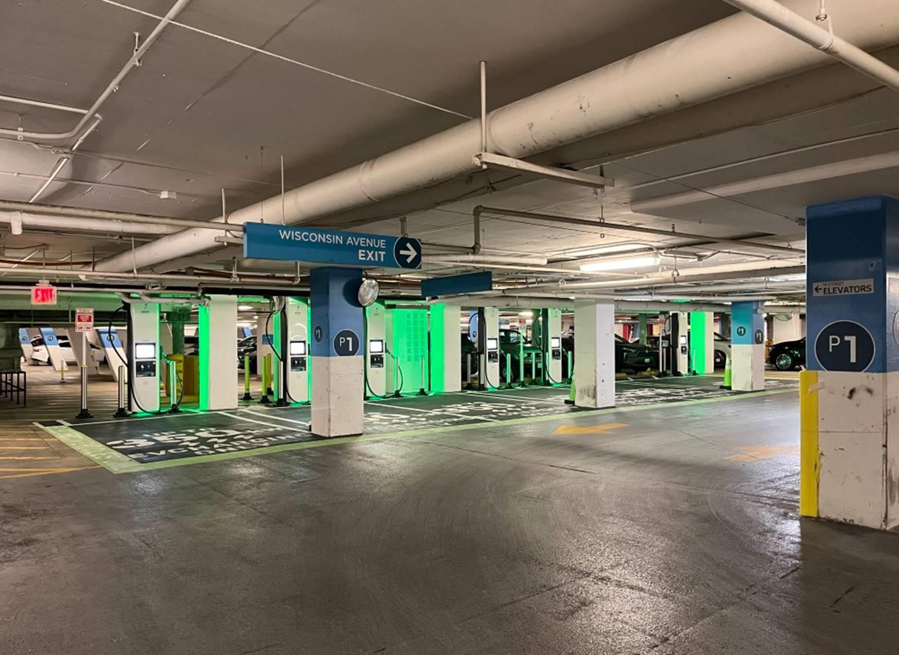 Jamestown Park Garage Washington, DC EV Station