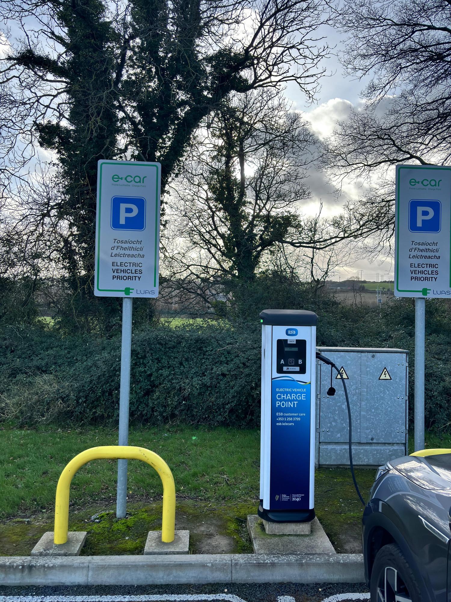 ESB Ecar charger Carrickmines Luas Park & Ride, Brenanstown, Co