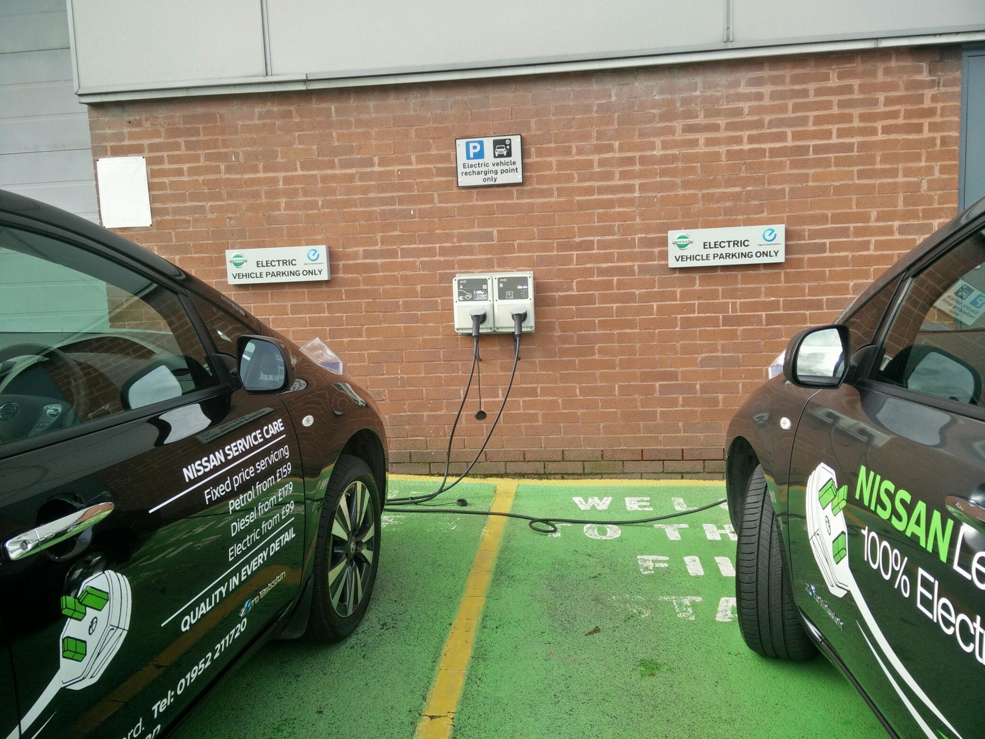 W R Nissan Telford, England EV Station