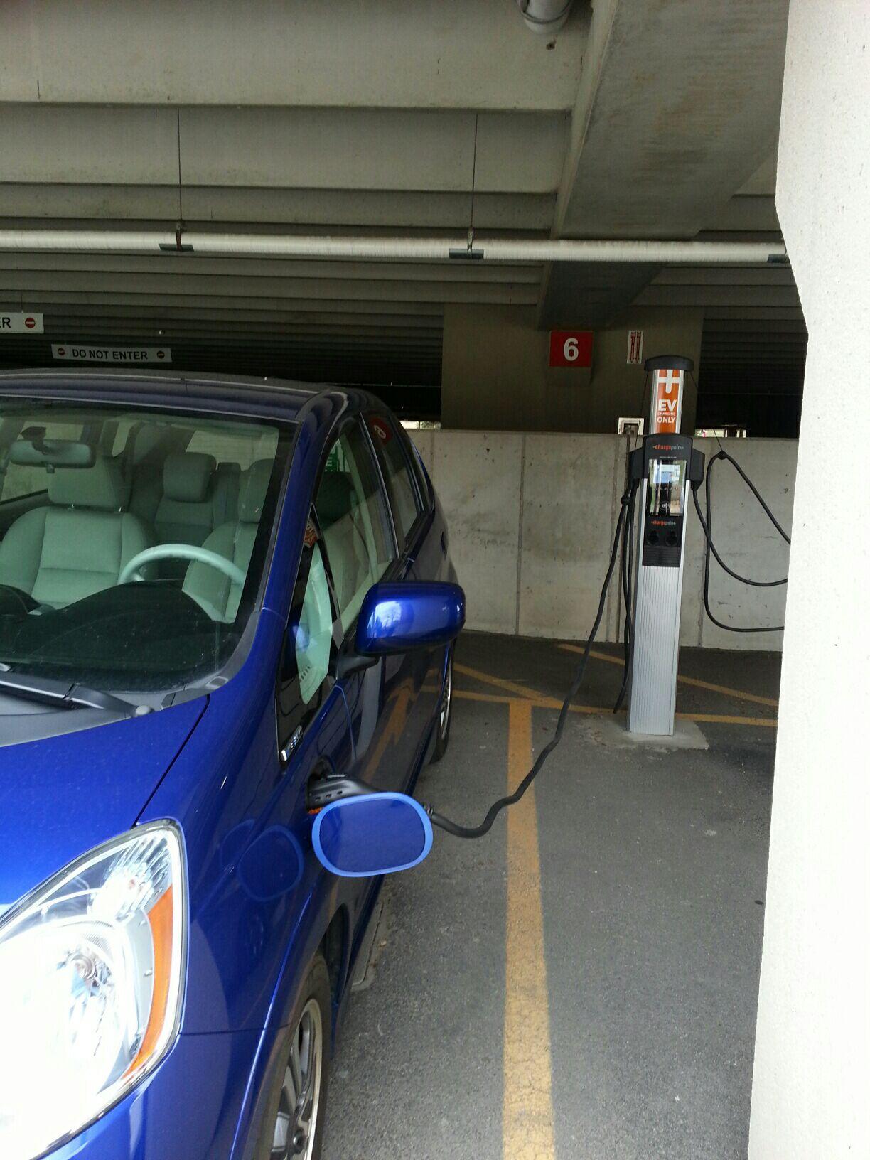 WPI Ballfield Outside Parking Garage Worcester, MA EV Station