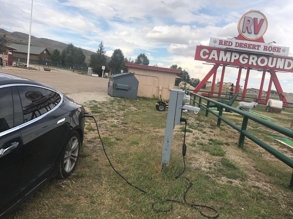Red Desert Rose Campground (RV World Campground) Rawlins, WY EV Station