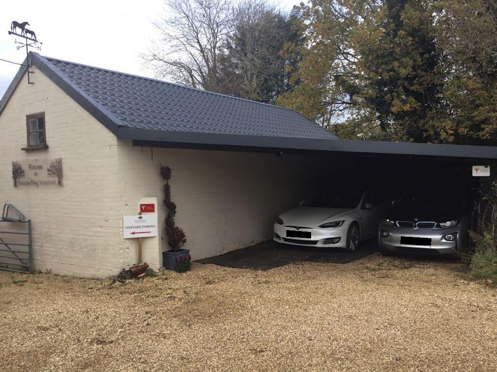English Oak Vineyard Lytchett Matravers, England EV Station