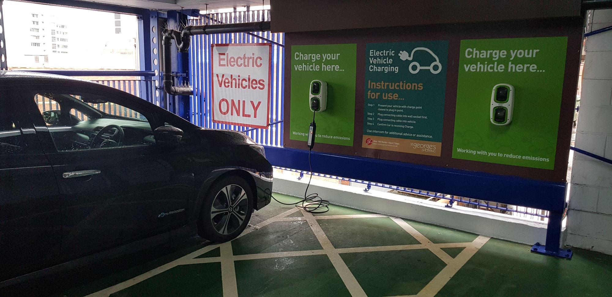 St Car Park Preston, England EV Station