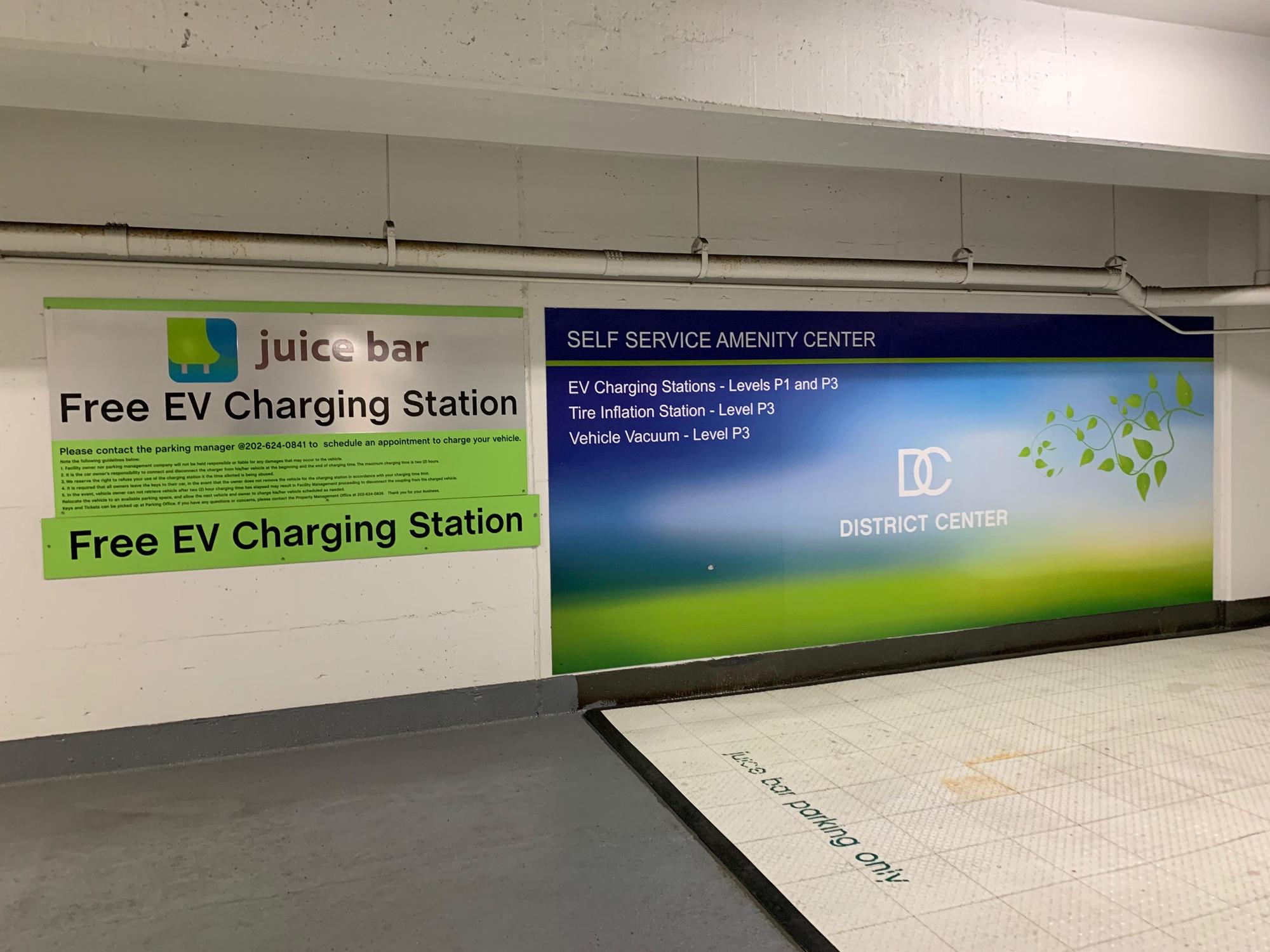 Columbia Square Underground Parking Garage Washington, DC EV Station