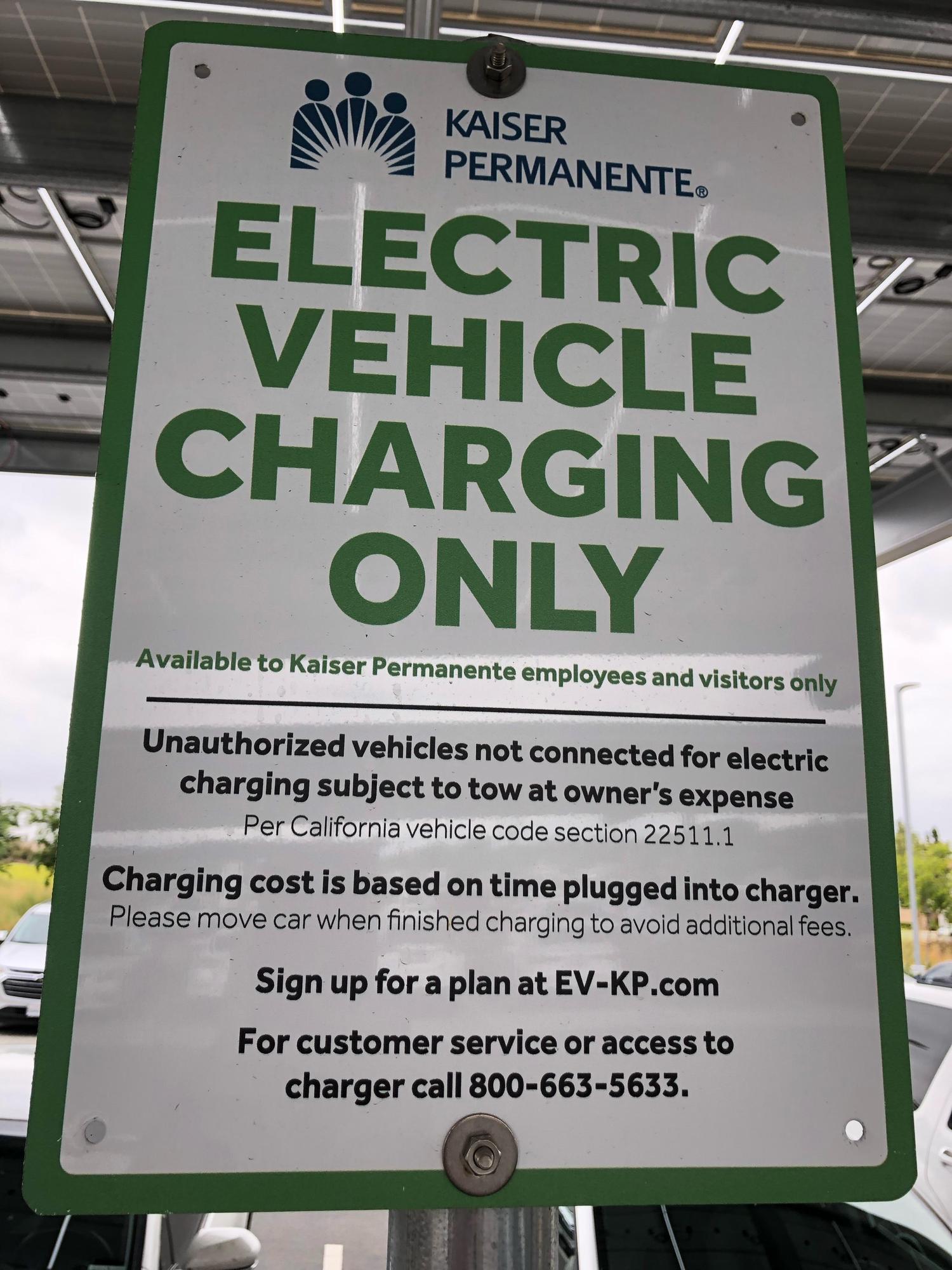 Kaiser Murrieta Medical Offices Murrieta, CA EV Station
