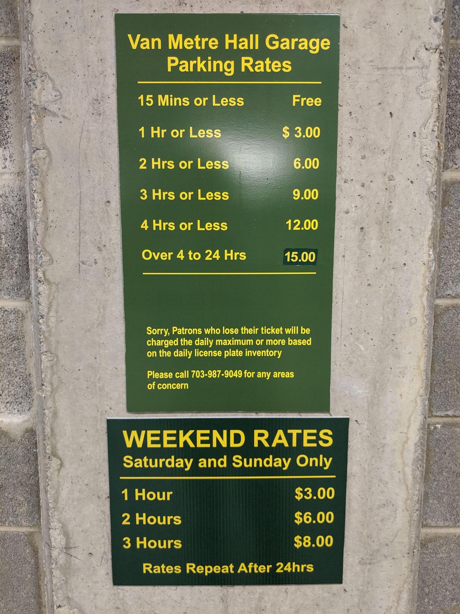 GMU Van Metre Hall Parking Garage Arlington, VA EV Station