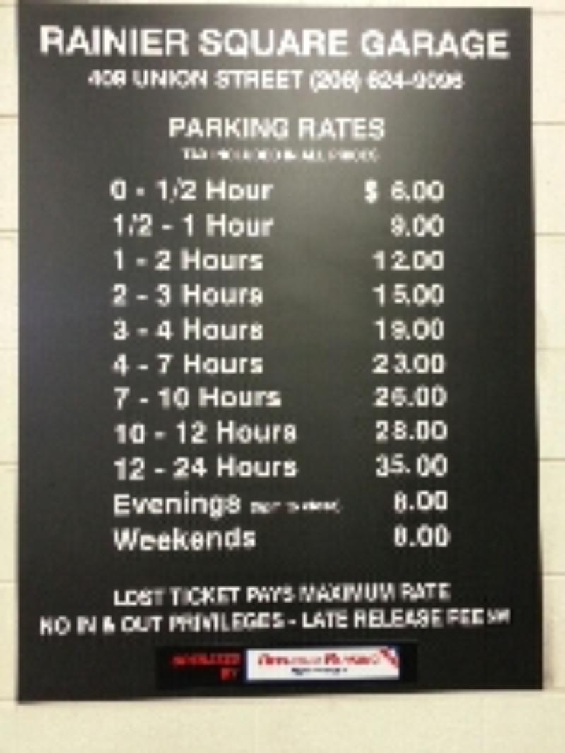 Rainier Square Parking Garage PlugShare