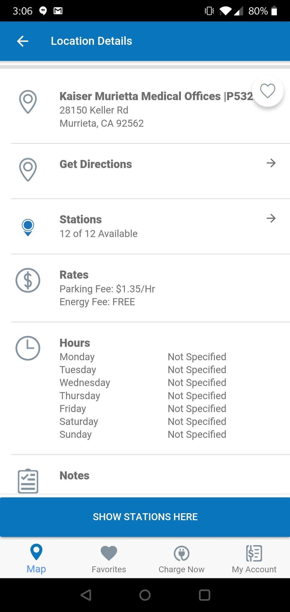 Kaiser Murrieta Medical Offices Murrieta, CA EV Station