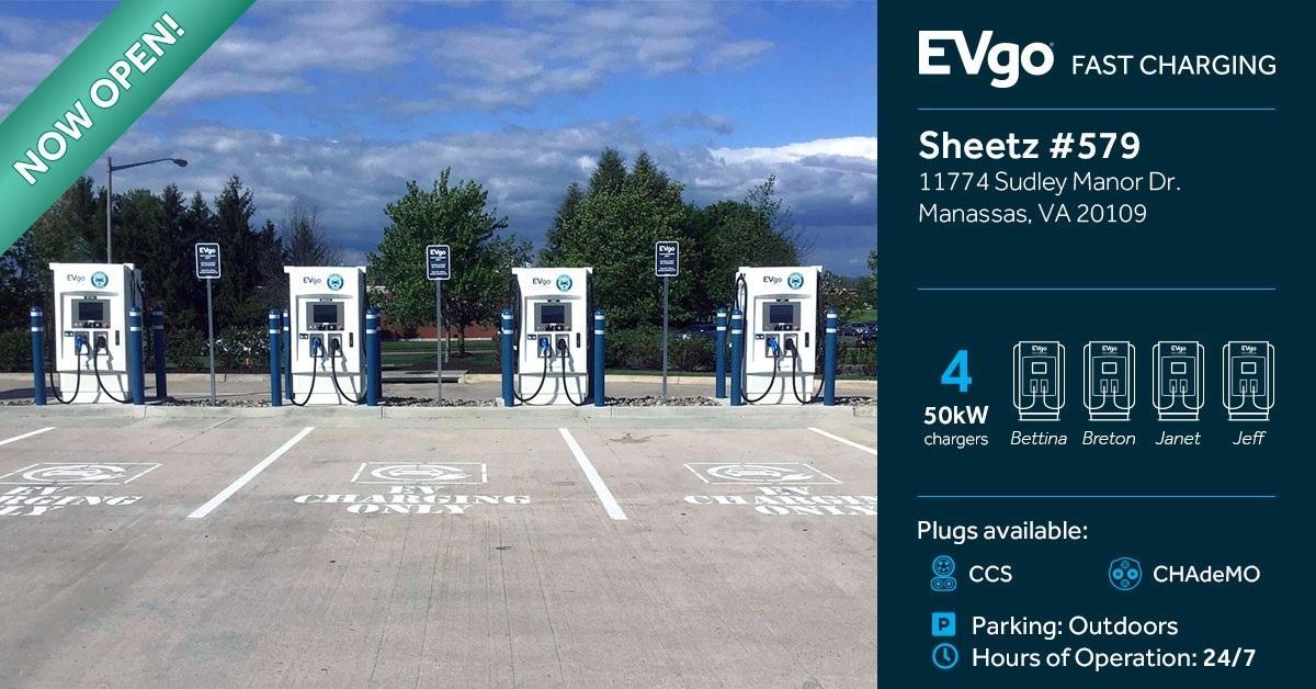Sheetz Manassas, VA EV Station