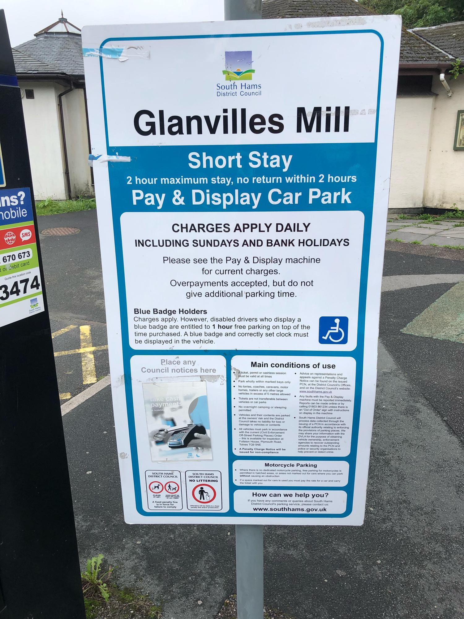 Ivybridge Glanvilles Mill Car Park Glanvilles Mill Car Park, ORU