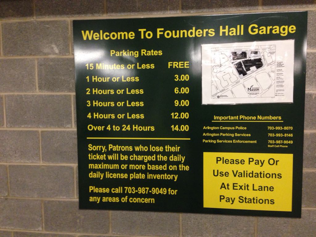 GMU Van Metre Hall Parking Garage Arlington, VA EV Station