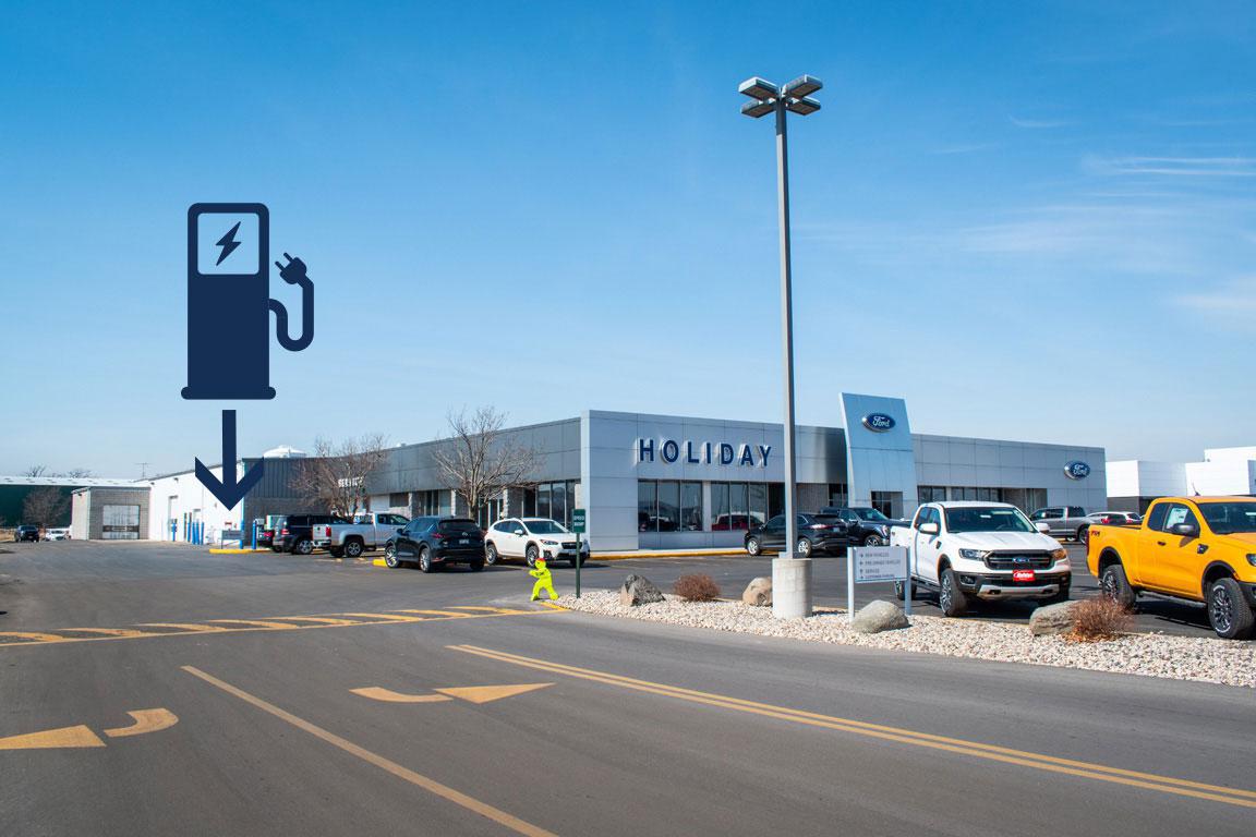 Holiday Ford = Service Fond du Lac, WI EV Station