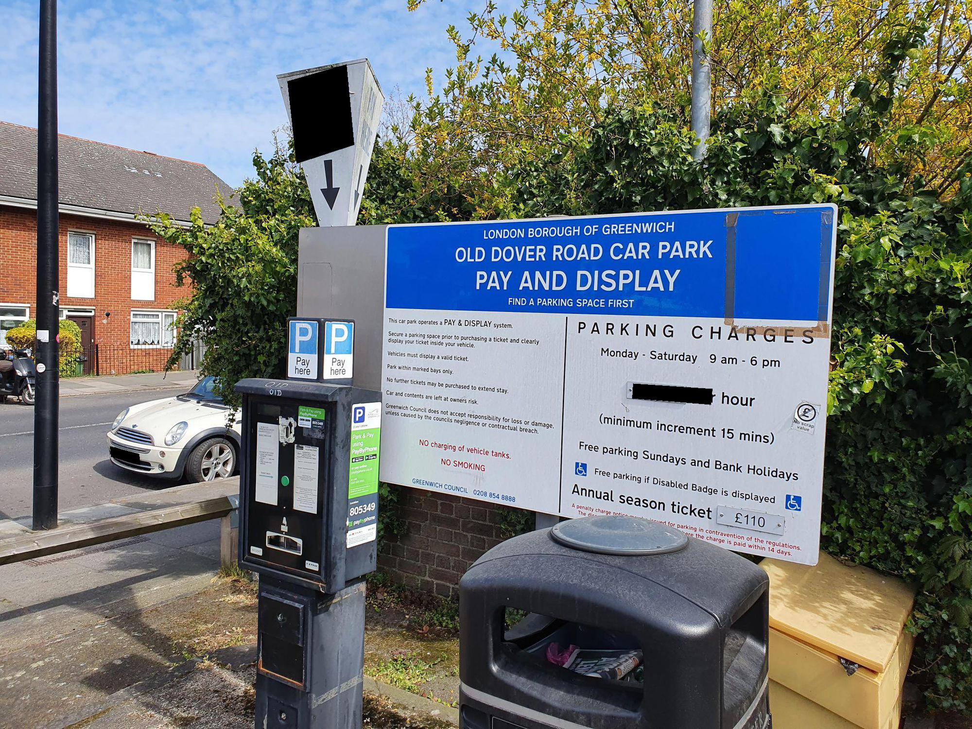 Old Dover Road Car Park Old Dover Road car park, London, SE3 7BT EV