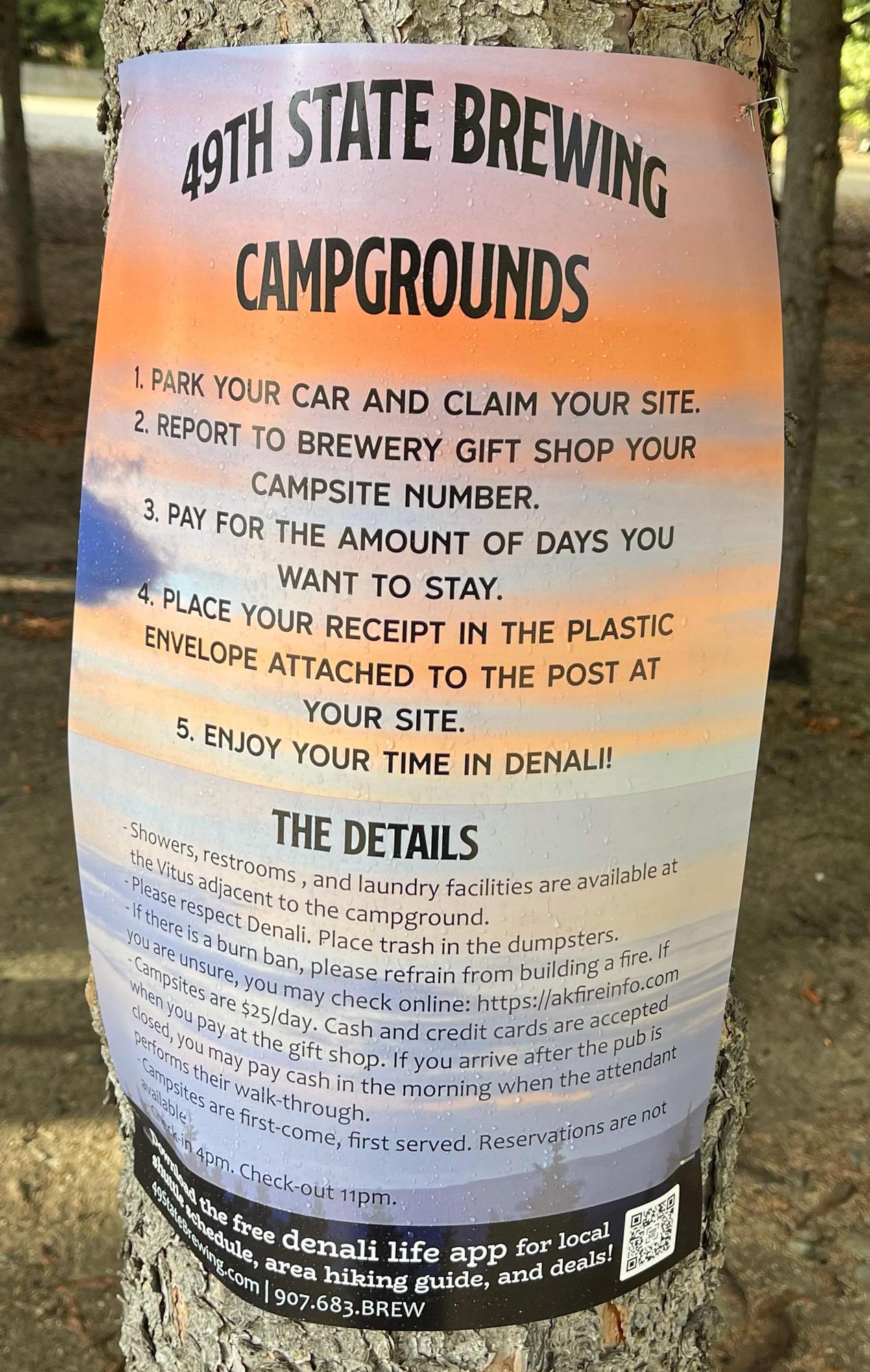 49th State Brewery Campground Healy, AK EV Station