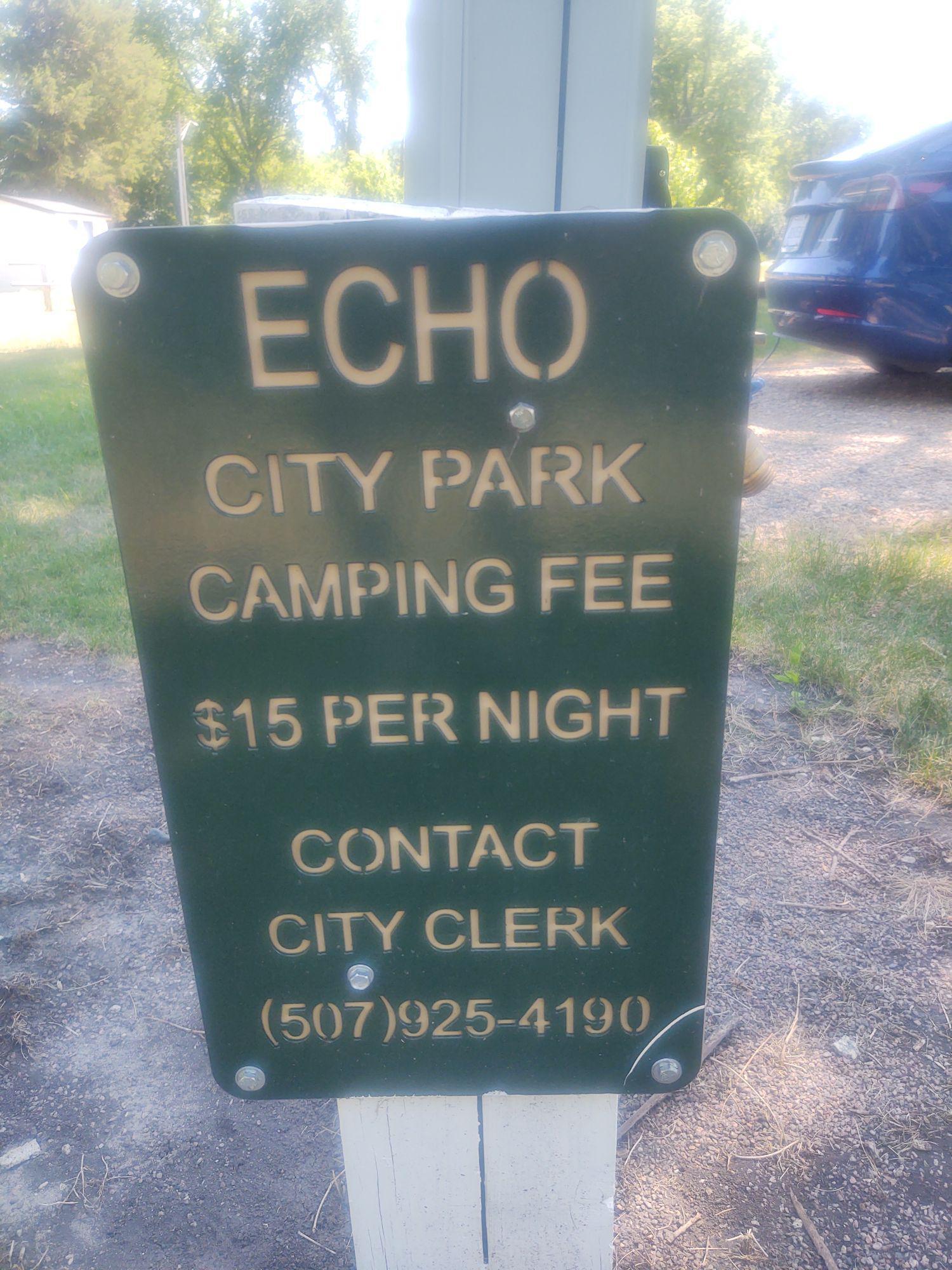 Echo MN RV Camp Echo, MN EV Station