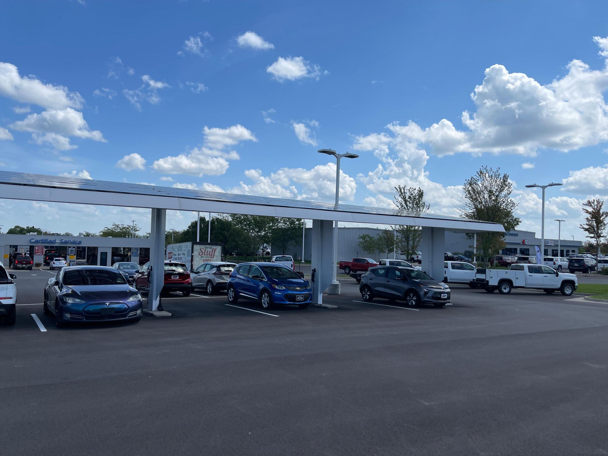 Karl Chevrolet Solar Panels Ankeny, IA EV Station