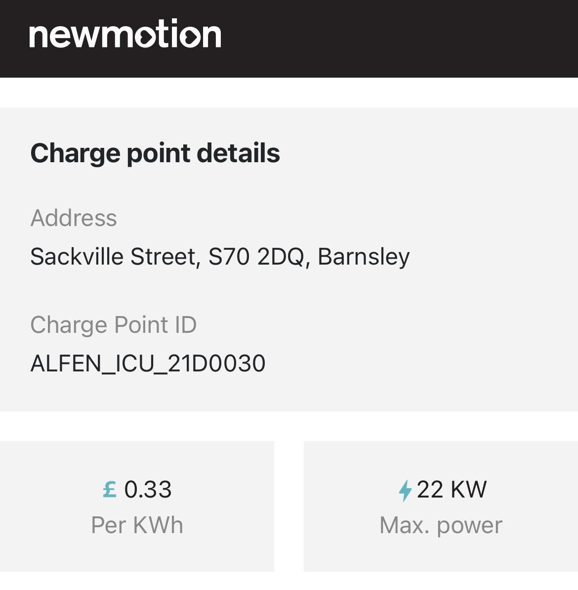 Sackville Street Car Park 1 Churchfield, Barnsley S70 2DQ, UK EV
