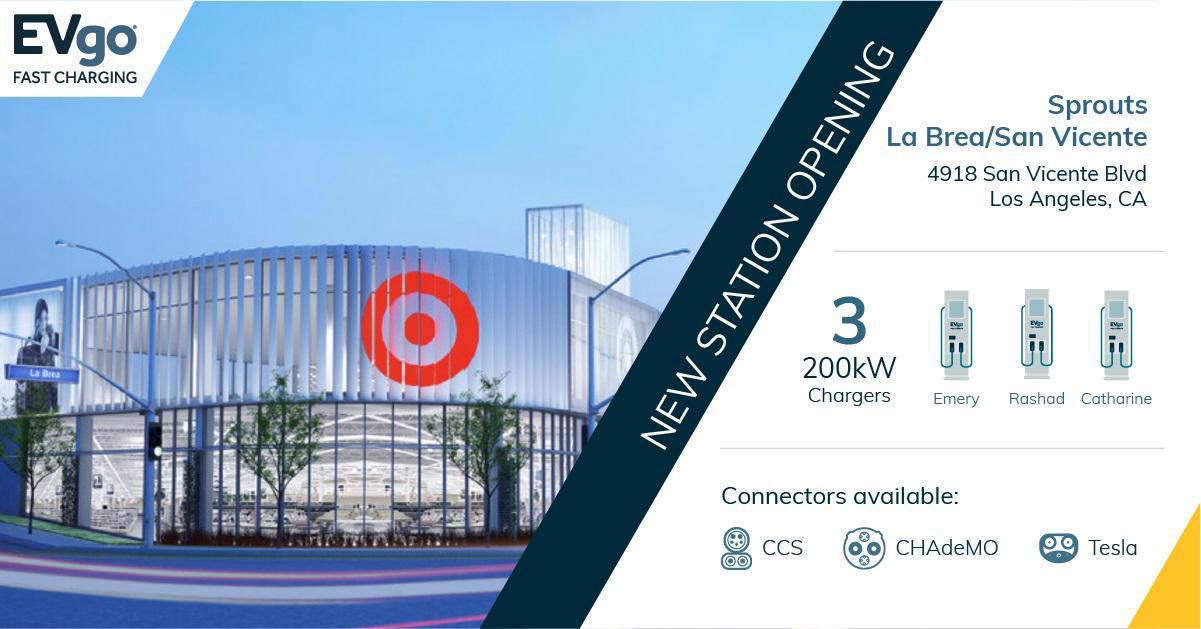 Sprouts San Vicente Los Angeles, CA EV Station