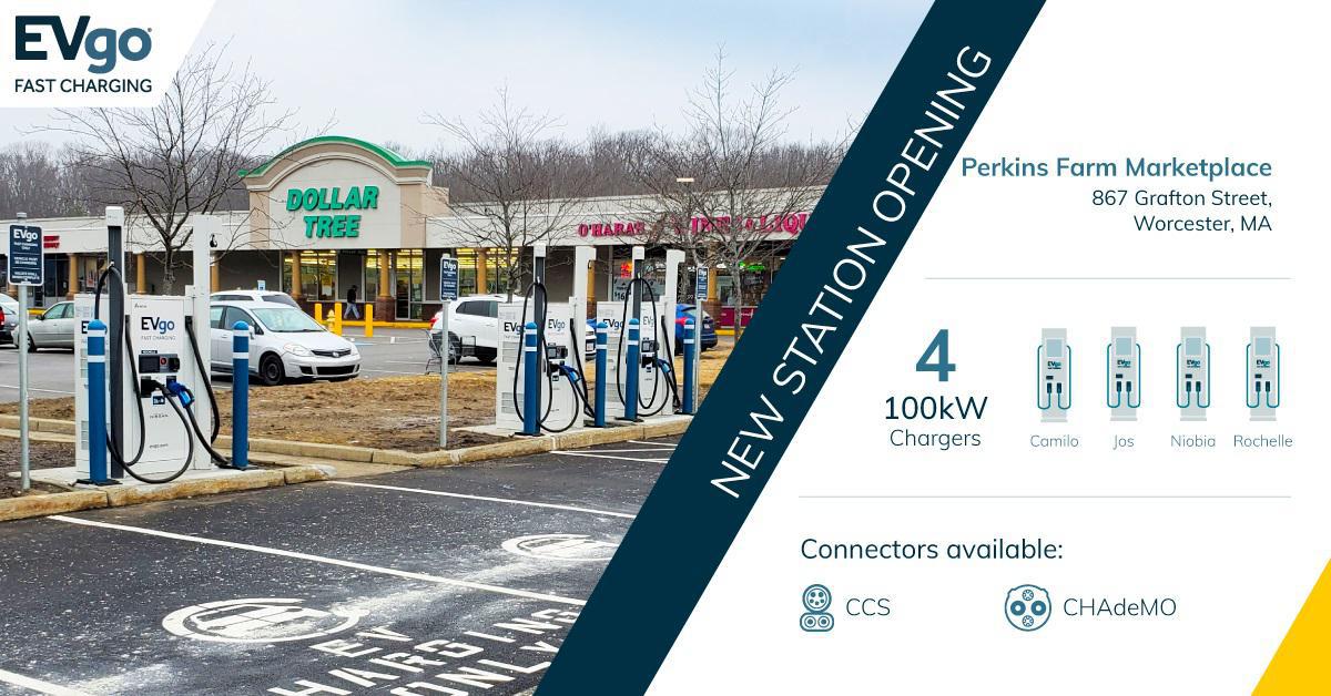 Brixmor Perkins Farm Marketplace Worcester, MA EV Station