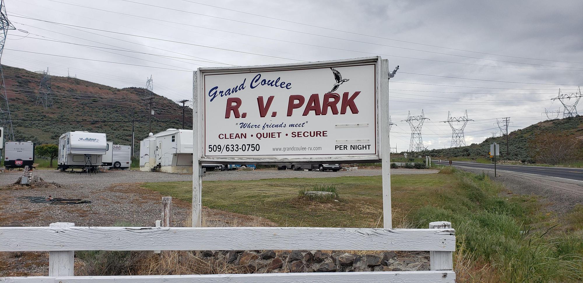 Grand Coulee RV Park Grand Coulee, WA EV Station