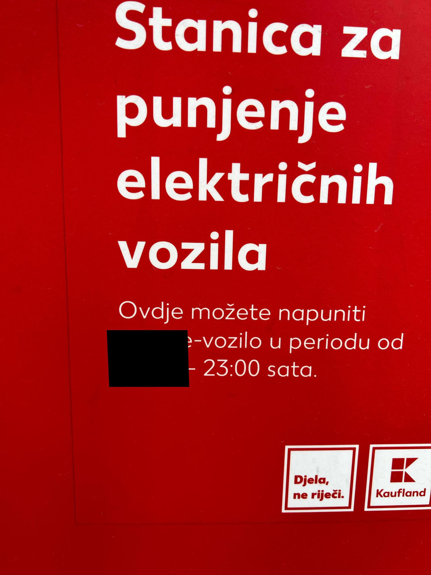 Kaufland Sinjoretovo Zadar, Zadarska županija EV Station
