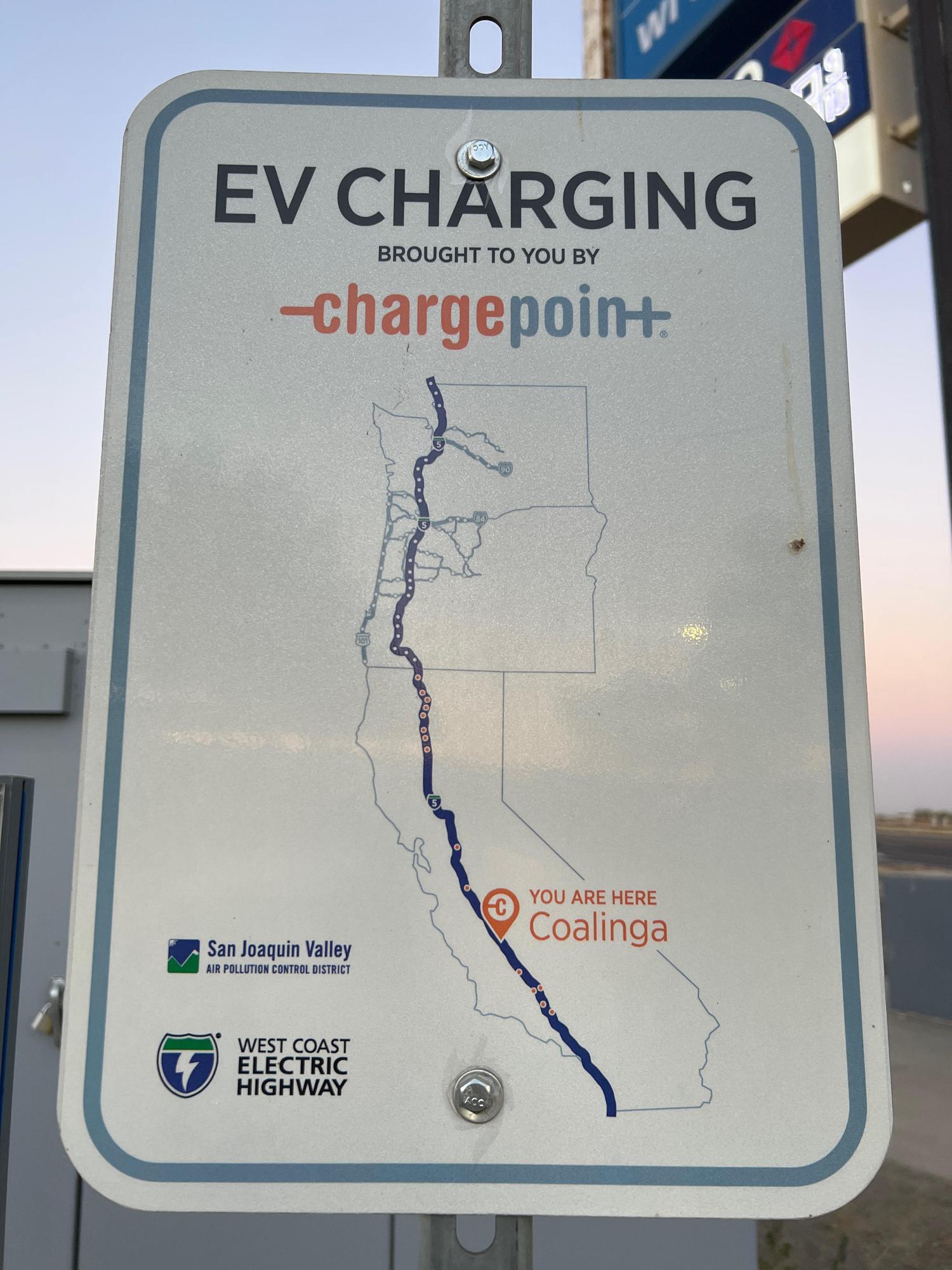 Chevron ExtraMile Coalinga Coalinga, CA EV Station