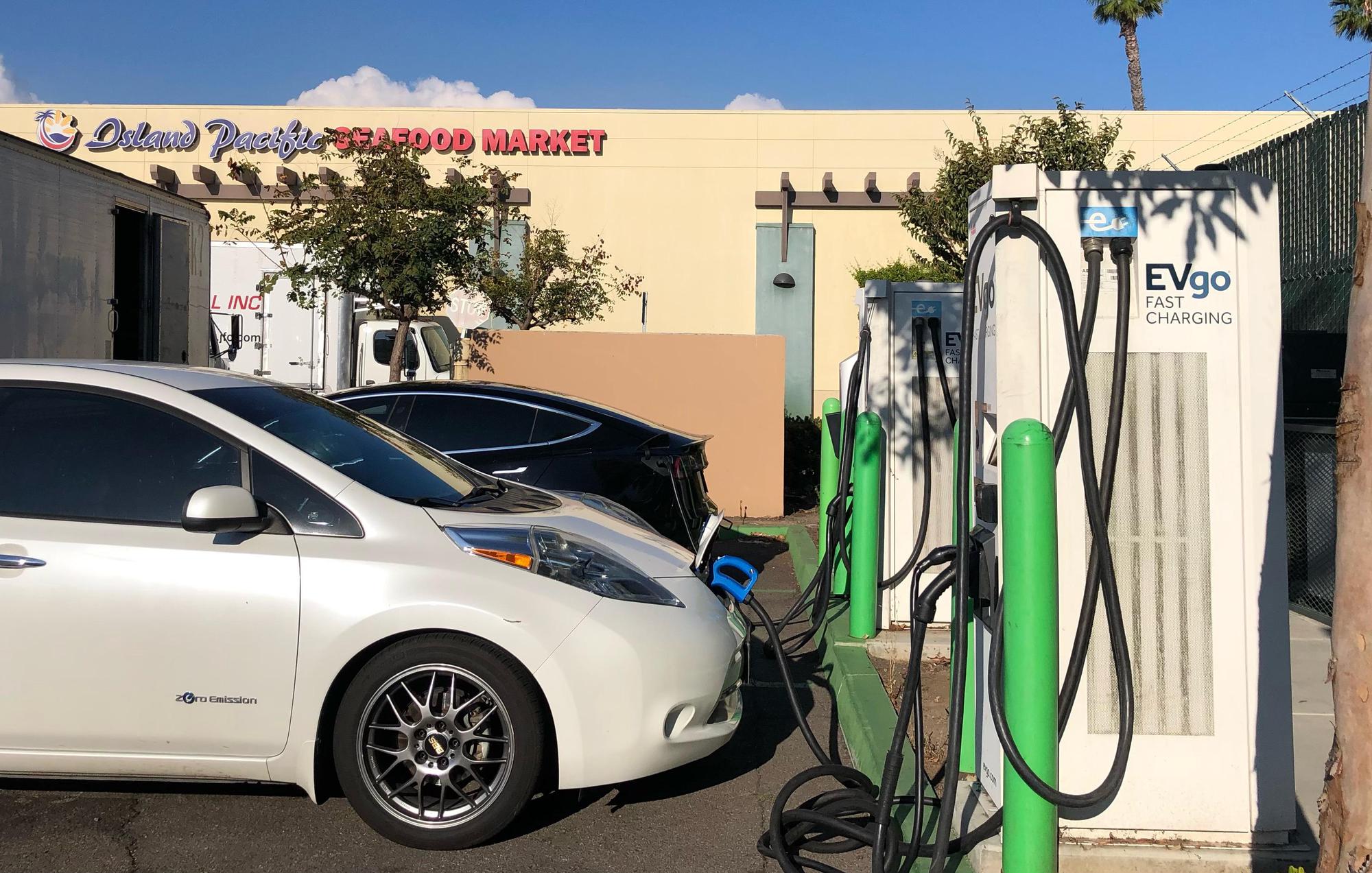 Island Pacific Seafood Market Long Beach, CA EV Station